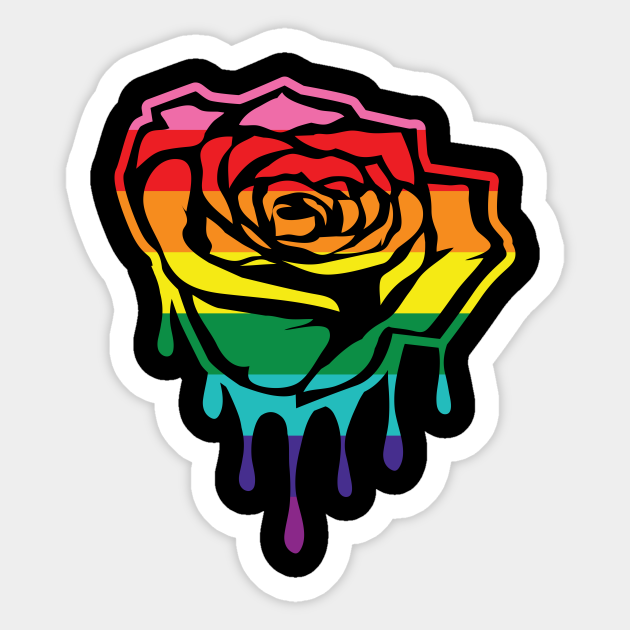 PRIDE Rose Pride Sticker TeePublic